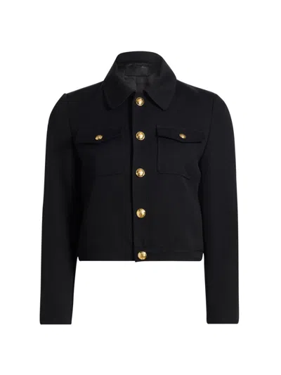 Nili Lotan Women's Edna Virgin Wool Cropped Jacket In Blue