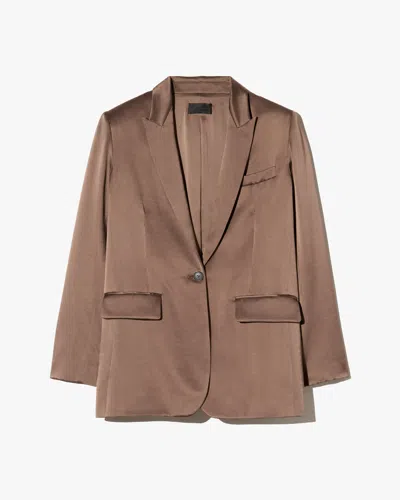 Nili Lotan Women's Eveline Silk Jacket Taupe, 4 - 100% Silk In Brown