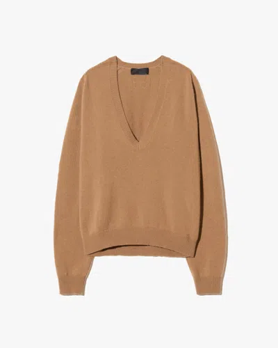 Nili Lotan Women's Feron Cashmere Sweater Tan, M - 100% Cashmere