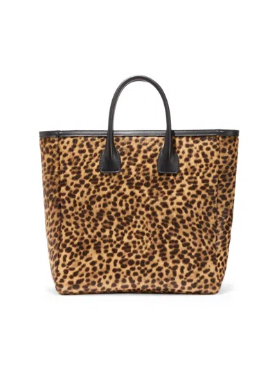 Nili Lotan Women's Freddie Leopard-print Calf Hair Tote Bag In Brown