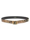 Nili Lotan Gabriele Snakeskin-embossed Leather Belt In Neutral