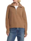 Nili Lotan Women's Garza Cashmere Half-zip Sweater In Camel