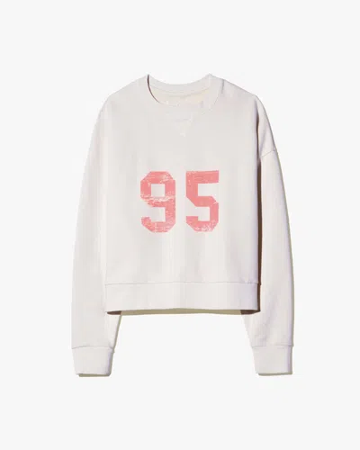 Nili Lotan Women's Gladys Sweatshirt Ecru/red 95, Xs - 100% Cotton