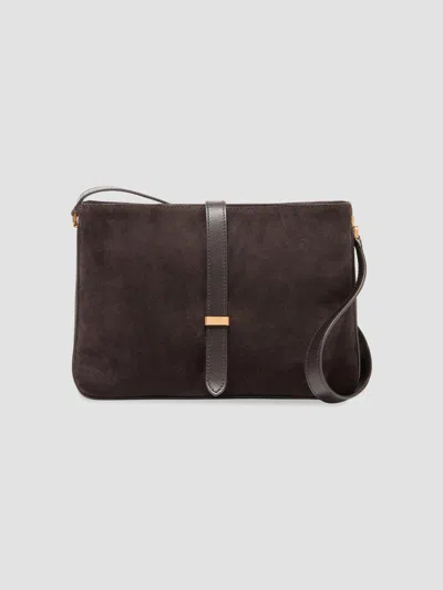 Nili Lotan Women's Jane Suede Shoulder Bag In Espresso