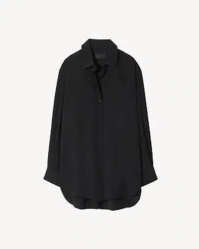 Pre-owned Nili Lotan Women's Julien Shirt For Women - Size P/xs In Black