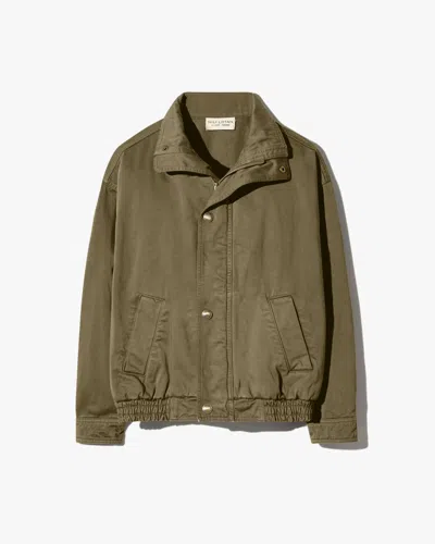 Nili Lotan Women's Klaire Blouson Cotton Jacket Shadow Green, Xs - 100% Cotton
