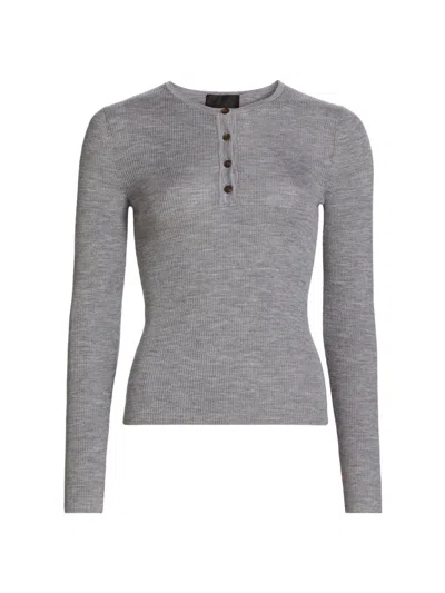 Nili Lotan Klarise Sweater In Medium Grey Melange