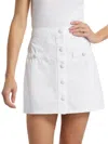 Nili Lotan Women's Kris Denim Miniskirt In White
