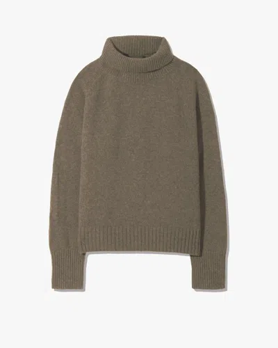 Nili Lotan Oversized Wool Turtleneck Sweater In Gray