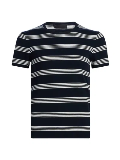 Nili Lotan Women's Lanise Striped Short-sleeve Sweater In Black