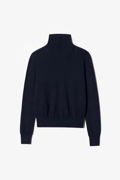 Nili Lotan Women's Larkin Wool Sweater Dark Navy, Xs
