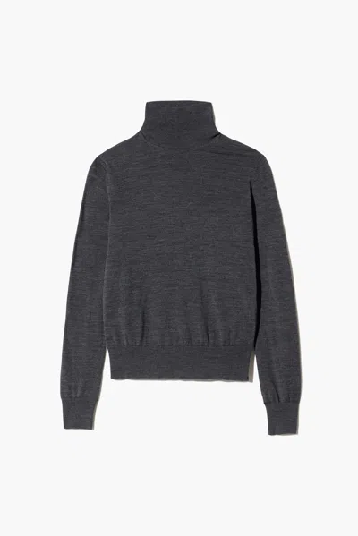 Nili Lotan Women's Larkin Wool Sweater Onyx Heather, S
