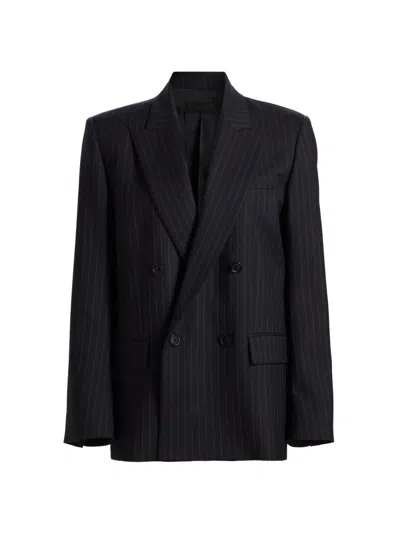 Nili Lotan Women's Leston Pinstriped Stretch-wool Blazer
