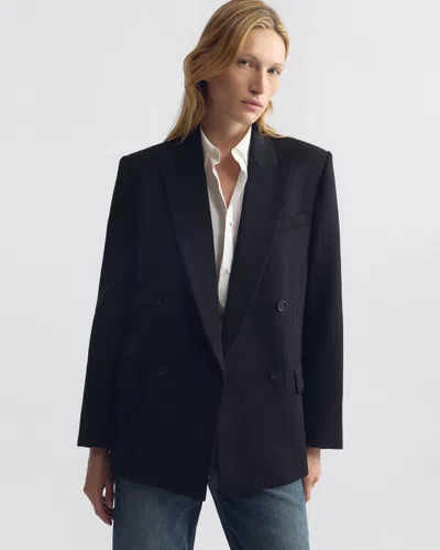 Nili Lotan Women's Leston Wool Blazer Black, 2 - 100% Virgin Wool