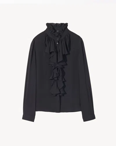 Nili Lotan Women's Lily Silk Blouse Black, L - 100% Silk