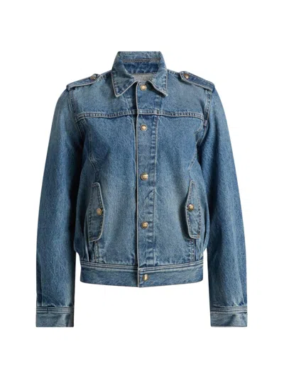 Nili Lotan Women's Lorraine Denim Jacket In Blue