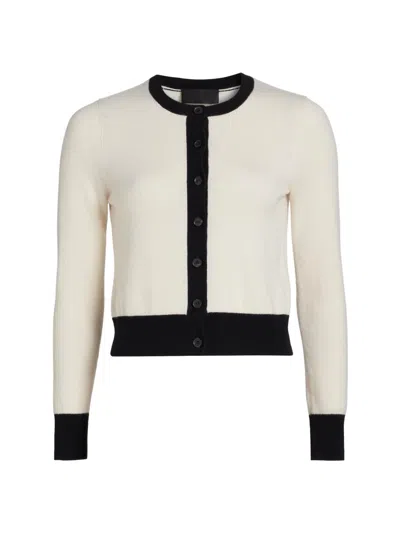 Nili Lotan Meadow Two-tone Cashmere Cardigan In Neutral