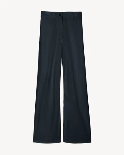 Nili Lotan Women's Megan Cotton Pant Midnight, 2 In Blue