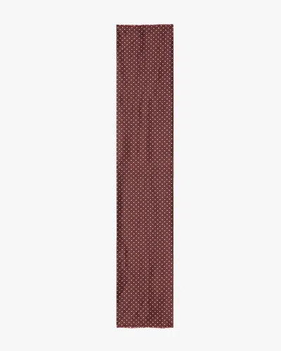 Nili Lotan Women's Mini Dot Scarf Burgundy, Os - 100% Silk