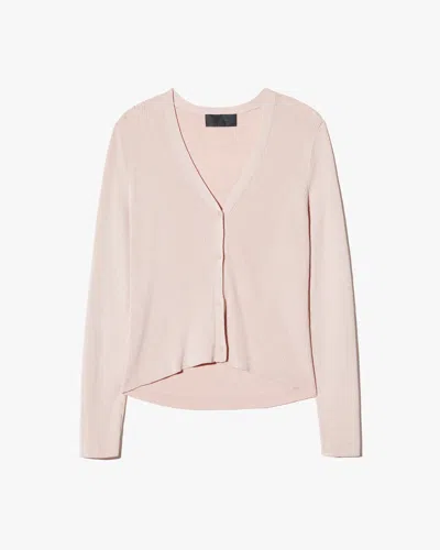Nili Lotan Women's Nari Silk Cardigan Light Blush, Xl - 100% Silk In Pink