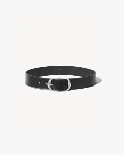 Nili Lotan Women's Nili Belt Black With Antique Silver Buckle, 80 In Black W/antique Silver Buckle