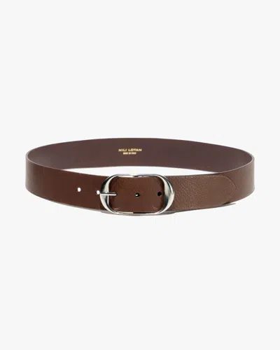 Nili Lotan Women's Nili Belt Chestnut With  Antique Silver Buckle, 70 In Chestnut W/ Antique Silver Buckle