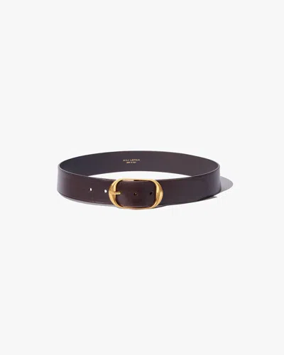 Nili Lotan Women's Nili Belt Dark Brown With Antique Brass Buckle, 70 In Dark Brown W/antique Brass Buckle