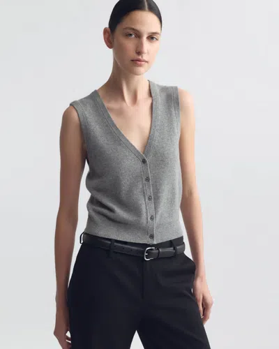 Nili Lotan Porter Cashmere Sweater Vest In Gray