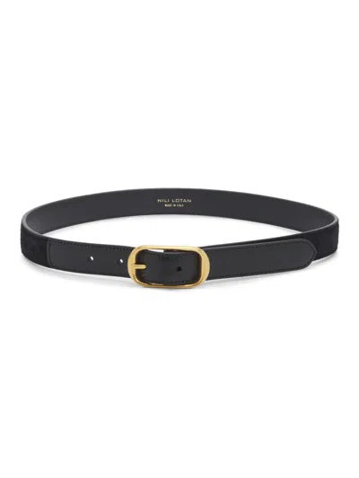 Nili Lotan Women's Reine Leather & Suede Belt In Black