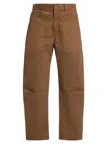 Nili Lotan Women's Shon Cotton Twill Pants In Brown