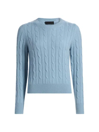 Nili Lotan Women's Silvie Cable-knit Cashmere Sweater In Blue