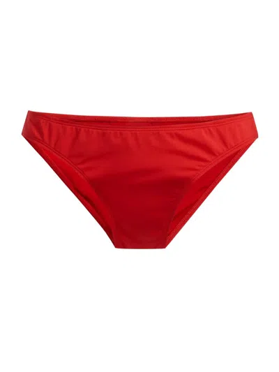 Nili Lotan Women's Stretch Low-rise Bikini Bottom In Red
