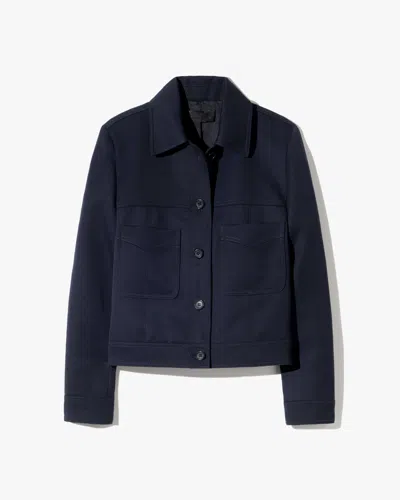 Nili Lotan Women's Susannah Wool Jacket Midnight, Xl - 100% Virgin Wool In Blue