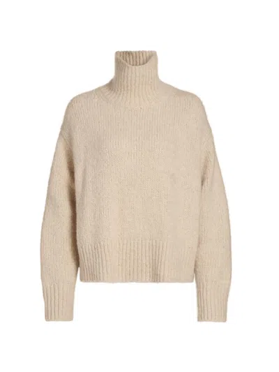 Nili Lotan Tabitha Cashmere And Silk-blend Turtleneck Sweater In Neutral