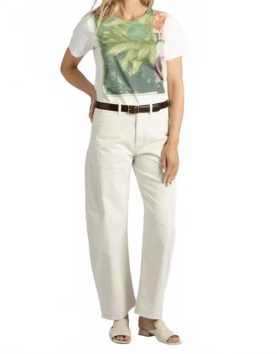 Nili Lotan Shon Barrel Jeans In Cream In White