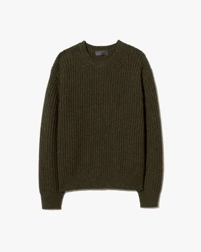Nili Lotan Women's Tyler Wool Sweater Dark Pine Melange, S