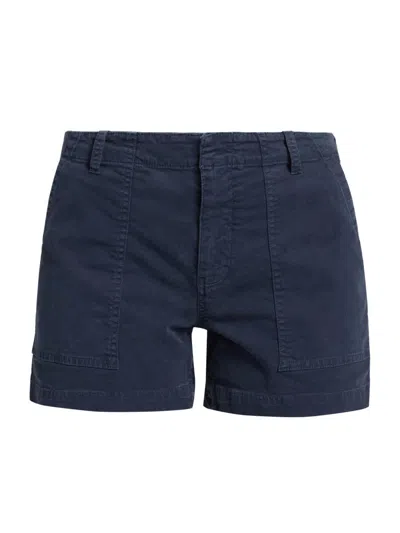 Nili Lotan Women's Utility Cotton Cargo Shorts In Blue