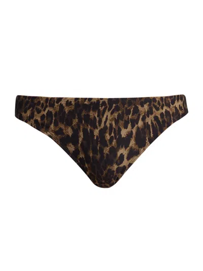 Nili Lotan Women's Vintage Leopard Bikini Bottom In Brown