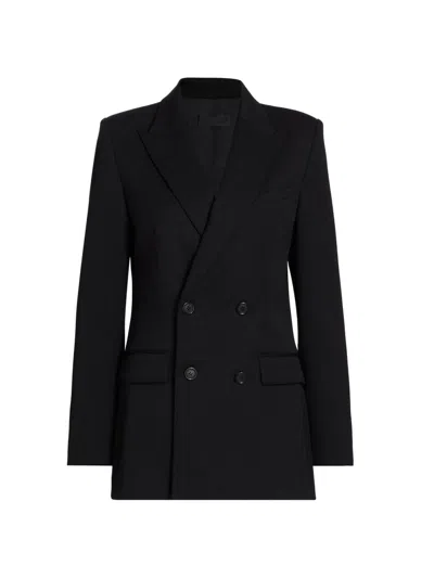 Nili Lotan Wool-twill Blazer In Schwarz