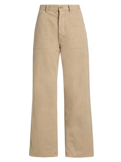 Nili Lotan Whitney Cotton Wide-leg Pants In Brown