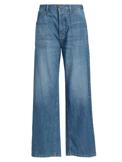 Nili Lotan Whitney Wide-leg Jeans In Blue