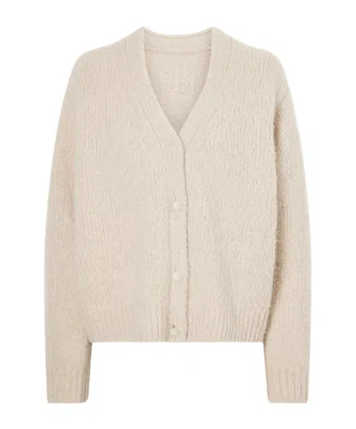 Nili Lotan Lorana Wool And Cashmere-blend Cardigan In Neutral