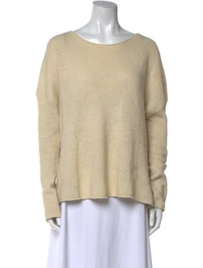 Pre-owned Nili Lotan Wool Bateau Neckline Sweatshirt In Neutral