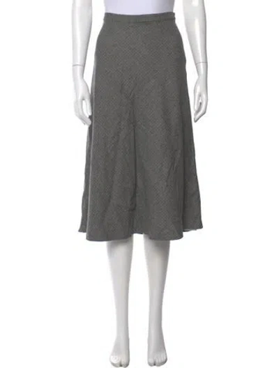 Pre-owned Nili Lotan Wool Knee-length Skirt In Gray