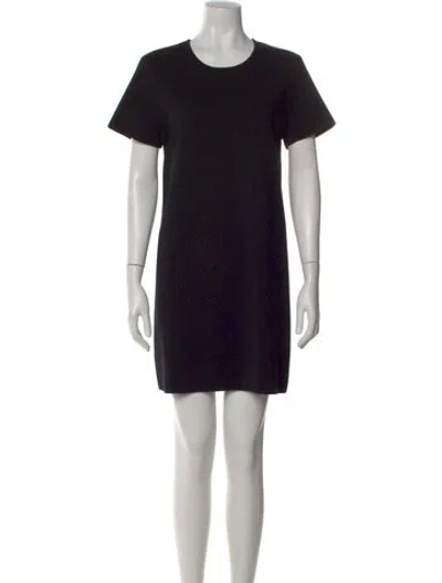 Pre-owned Nili Lotan Wool Mini Dress In Black