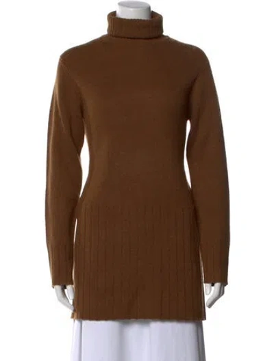 Pre-owned Nili Lotan Wool Mini Dress In Brown