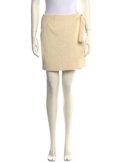 Pre-owned Nili Lotan Wool Mini Skirt In Neutral