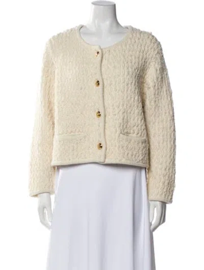 Pre-owned Nili Lotan Wool Patterned Jacket In Neutrals