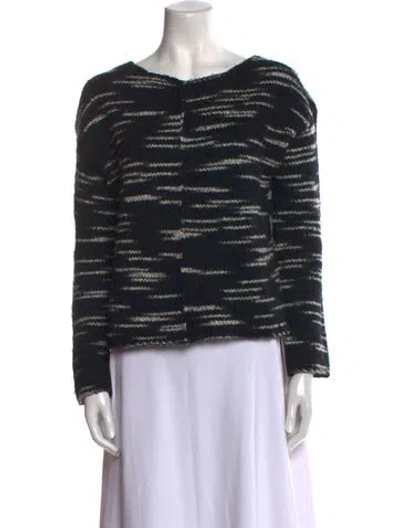 Pre-owned Nili Lotan Wool Printed Sweater In Black