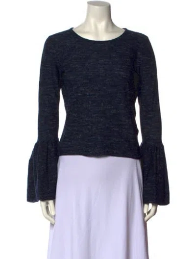 Pre-owned Nili Lotan Wool Scoop Neck Sweater In Black